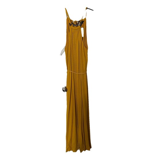 City Chic Halter Neck Maxi Fearless Size 18 NWT Zinnia Yellow Fall Color - Picture 4 of 9